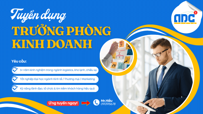 Tuyển dụng trưởng phòng kinh doanh