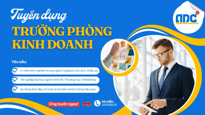 Tuyển dụng trưởng phòng kinh doanh