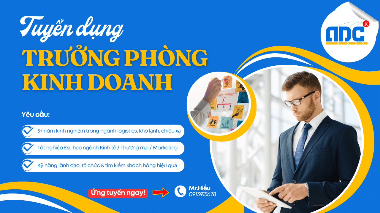 Tuyển dụng trưởng phòng kinh doanh