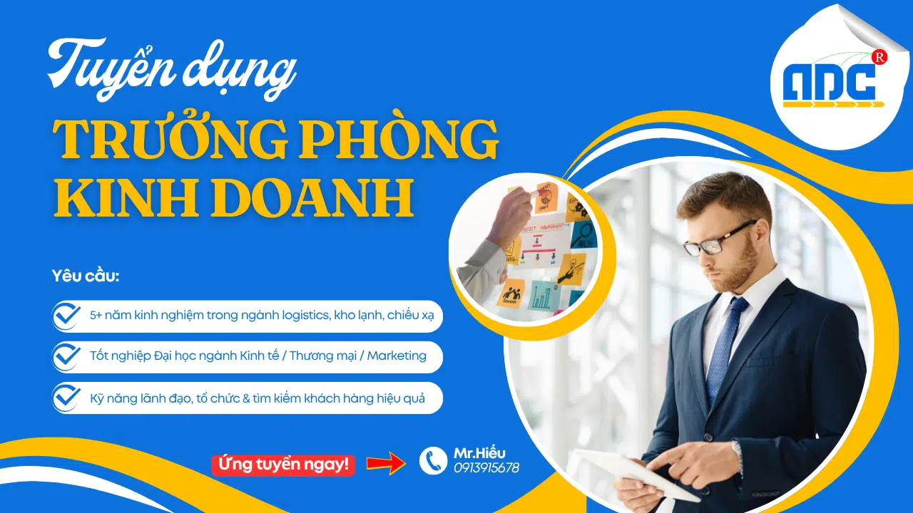 Tuyển dụng trưởng phòng kinh doanh
