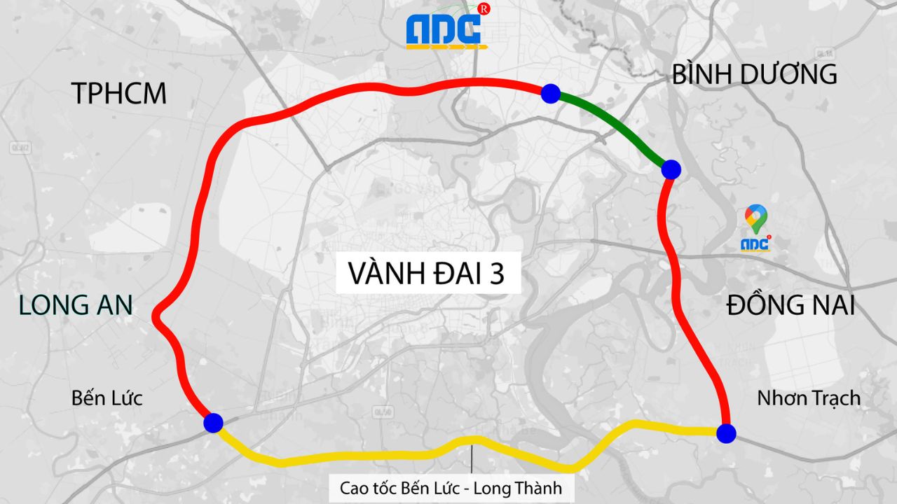 Vị trí chiến lược của Kho lạnh Ánh Dương tại Long Thành - Tầm nhìn đến 2030 3 Bản đồ các đường cao tốc qua Long THành