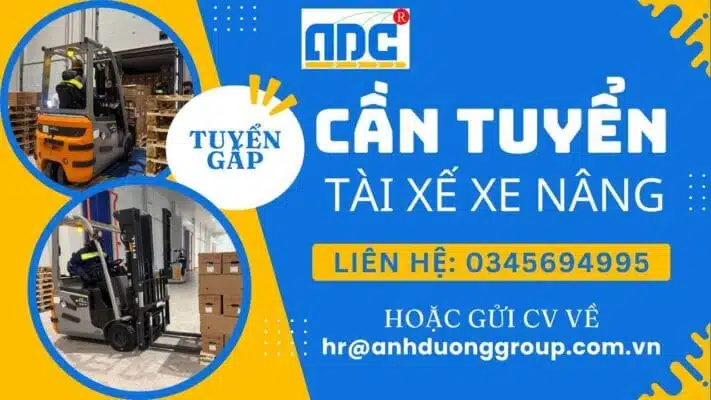 Tuyển dụng tài xế xe nâng tại KCN Amata Long Thành