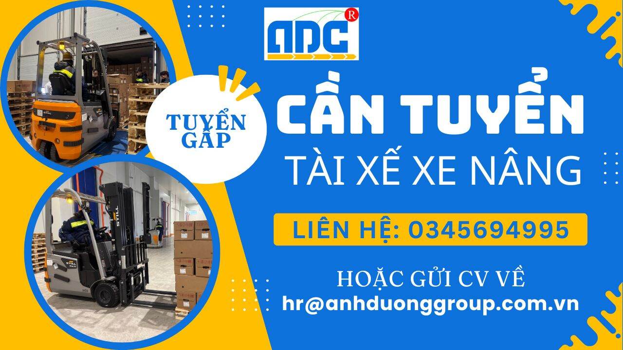 Tuyển dụng tài xế xe nâng tại KCN Amata Long Thành