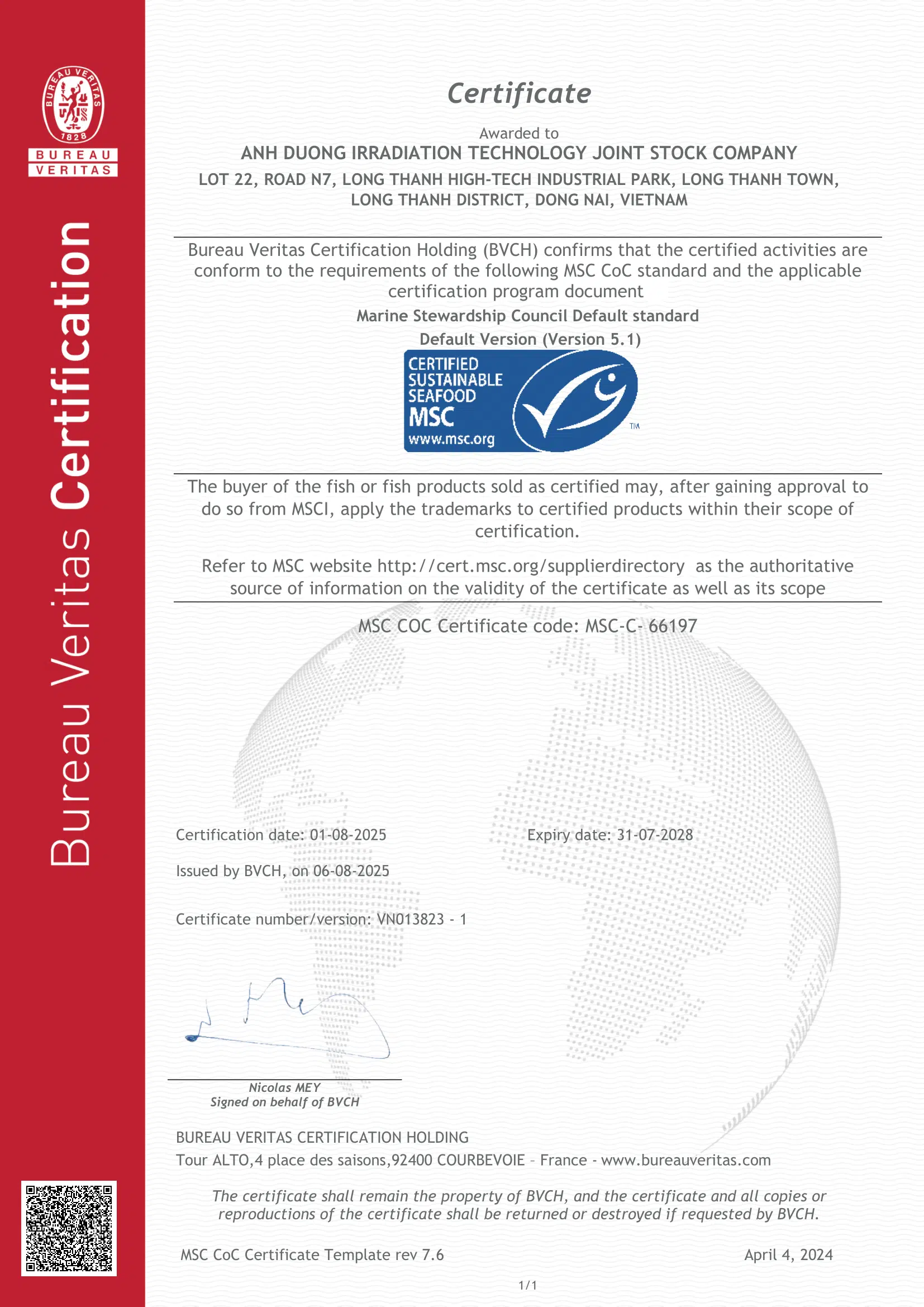 Certificate_ ANH DUONG IRRADIATION TECHNOLOGY JOINT STOCK COMPANY_ 10.07.2025- MSC-1